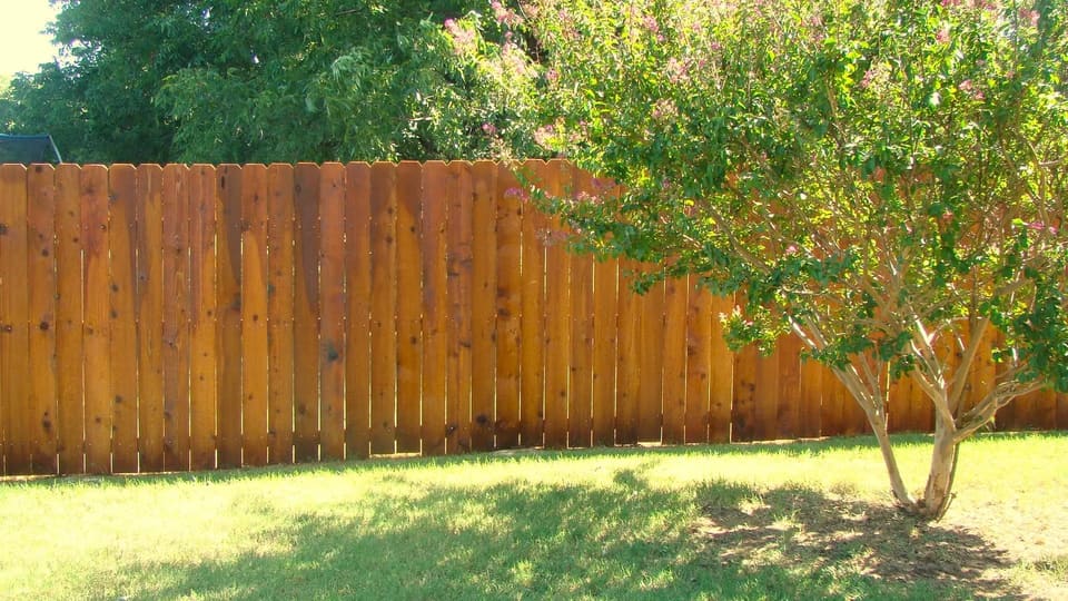 redwood fence stain on cedar boards