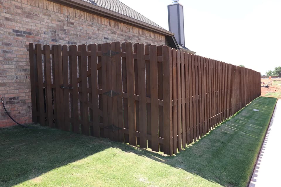 Fence Stained with coffee brown