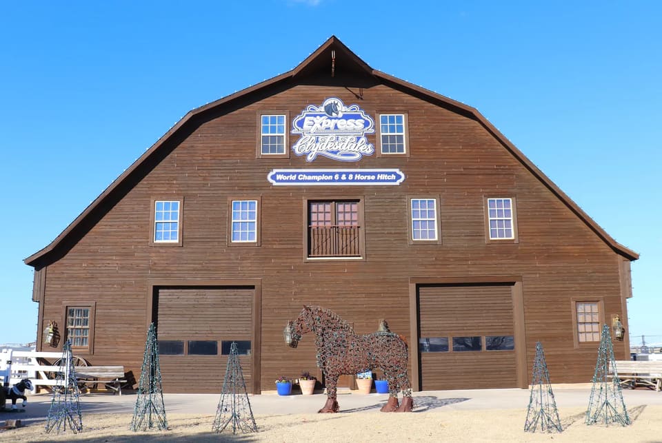 Cedar siding staining at the Express Clydesdale barns in Yukon