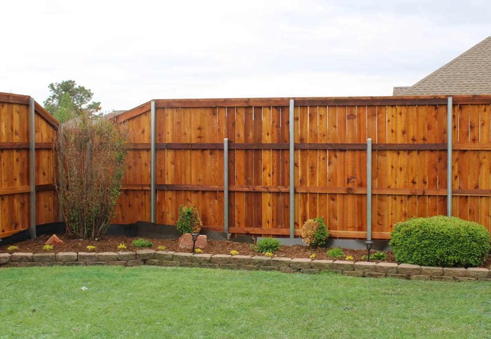 Fence finished with Wood Defender Clear Glow stain in OKC