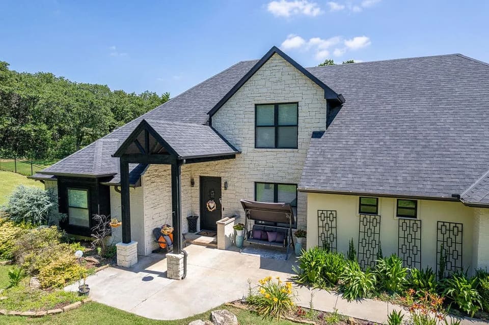 A newly lime washed house in Edmond OK